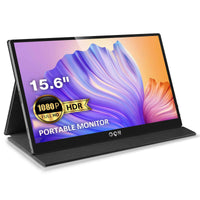 QQH PORTABLE MONITOR, 15, 6" FHD USB C HDMI, BLACK