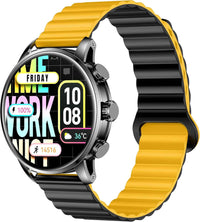 KIESLECT  KR2 CALLING SMART WATCH BLACK, BLACK+YELLOW